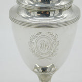 Scottish George III Sterling Silver Pedestal Bun Pepper Antique 1797 Edinburgh