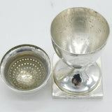 Scottish George III Sterling Silver Pedestal Bun Pepper Antique 1797 Edinburgh