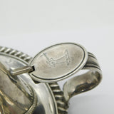 George IV Sterling Silver Crested Candle Chamberstick Antique 1822 London