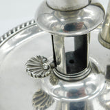 George IV Sterling Silver Crested Candle Chamberstick Antique 1822 London