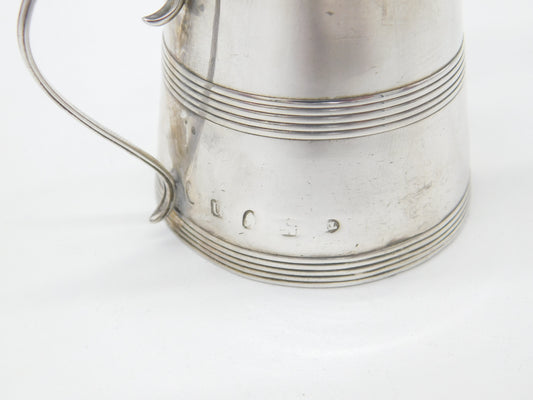 Georgian Sterling Silver Barrel Form Mustard Pot Antique 1788 London Crested