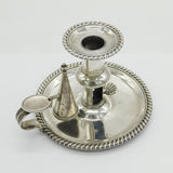 George IV Sterling Silver Crested Candle Chamberstick Antique 1822 London