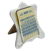 Art Deco Sterling Silver Mounted Perpetual Desk Calendar Antique 1913 Chester