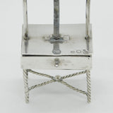 Edwardian Sterling Silver Novelty Linen Press Stamp Box Antique 1903 London