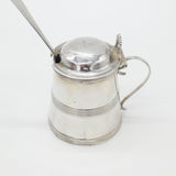 Georgian Sterling Silver Barrel Form Mustard Pot Antique 1788 London Crested
