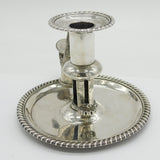 George IV Sterling Silver Crested Candle Chamberstick Antique 1822 London