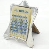 Art Deco Sterling Silver Mounted Perpetual Desk Calendar Antique 1913 Chester