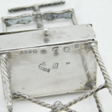Edwardian Sterling Silver Novelty Linen Press Stamp Box Antique 1903 London