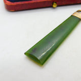 Edwardian 9ct Rose Gold & New Zealand Nephrite Jade Pendant 1905 Birmingham
