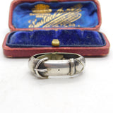 Victorian Sterling Silver Buckle Form Cravat Tie Clip Antique c1860