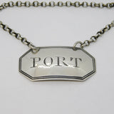 George III Sterling Silver Port Decanter Label Antique 1802 London