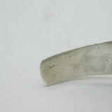 Mexican Studio Sterling Silver Turquoise Set Bangle Bracelet Vintage c1970