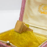 9ct Yellow Gold Square Blank Signet Ring 1951 Birmingham Size U 1/2 UK