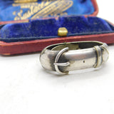 Victorian Sterling Silver Buckle Form Cravat Tie Clip Antique c1860