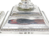 Pair of Victorian Sterling Silver Swag & Bow Candlesticks 1899 Birmingham