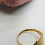 9ct Yellow Gold Square Blank Signet Ring 1951 Birmingham Size U 1/2 UK
