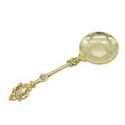 Scottish Victorian Sterling Silver Gilt Anointing Spoon Antique 1872 Edinburgh