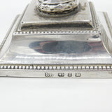 Pair of Victorian Sterling Silver Swag & Bow Candlesticks 1899 Birmingham