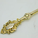 Scottish Victorian Sterling Silver Gilt Anointing Spoon Antique 1872 Edinburgh