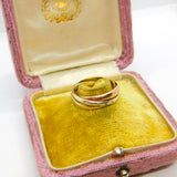 9ct Tri-Colour Trinity Ring with Diamond Setting Vintage 1993 London