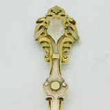 Scottish Victorian Sterling Silver Gilt Anointing Spoon Antique 1872 Edinburgh