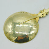 Scottish Victorian Sterling Silver Gilt Anointing Spoon Antique 1872 Edinburgh