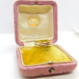 9ct Tri-Colour Trinity Ring with Diamond Setting Vintage 1993 London