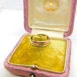 9ct Tri-Colour Trinity Ring with Diamond Setting Vintage 1993 London