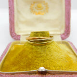 9ct Tri-Colour Gold Trinity Wedding Ring Antique c1930 Art Deco Size O UK