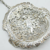 Victorian Sterling Silver Cherub & Floral Ornate Sugar Caster Spoon 1893 London