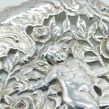 Victorian Sterling Silver Cherub & Floral Ornate Sugar Caster Spoon 1893 London