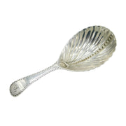 George III Sterling Silver Folate Pattern Tea Caddy Spoon Antique 1786 London