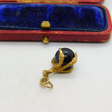 9ct Yellow Gold Black Onyx Set Eagle Claw Charm Pendant c1970 Sheffield