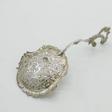 Victorian Sterling Silver Cherub & Floral Ornate Sugar Caster Spoon 1893 London