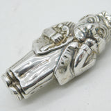 Scottish Sterling Silver Novelty Carpenter Baby Rattle Bell Antique 1929 Glasgow