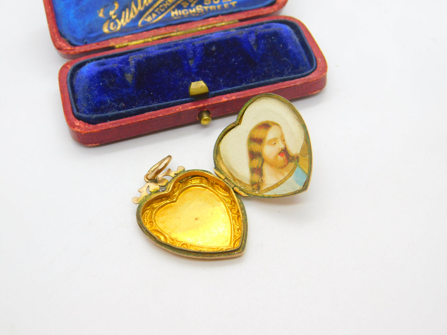 Mizpah Heart 9ct Gold Back and Front Double Locket or Pendant Antique Victorian