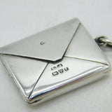A.E Jones Edwardian Sterling Silver Envelope Stamp Case Fob Antique 1903 Chester