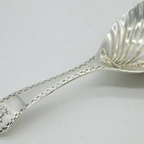George III Sterling Silver Folate Pattern Tea Caddy Spoon Antique 1786 London