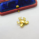 Frog or Toad Leaping 9ct Yellow Gold Charm or Pendant Vintage c1970