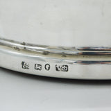 Victorian Sterling Silver Floral Large Bottle Coaster Antique 1841 Sheffield
