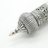 19th Century Jewish Ornate Sterling Silver Megillah Scroll Holder c1860 Antique