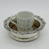 Victorian Sterling Silver Floral Large Bottle Coaster Antique 1841 Sheffield