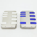 Sterling Silver & Blue-White Enamel Pair of Whist Playing Card Markers Antique c1880 London