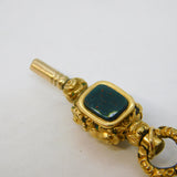 Victorian Yellow Metal, Bloodstone & Chalcedony Watch Key Antique c1860
