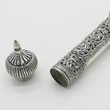 19th Century Jewish Ornate Sterling Silver Megillah Scroll Holder c1860 Antique