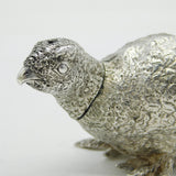 Cast Sterling Silver Partridge Bird Pepper Shaker Vintage 1981 London