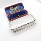 Georgian Sterling Silver Floral Pattern Snuff Box 1822 Birmingham Antique