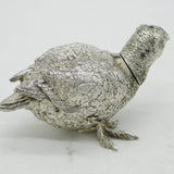 Cast Sterling Silver Partridge Bird Pepper Shaker Vintage 1981 London