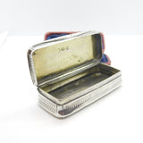 Georgian Sterling Silver Floral Pattern Snuff Box 1822 Birmingham Antique