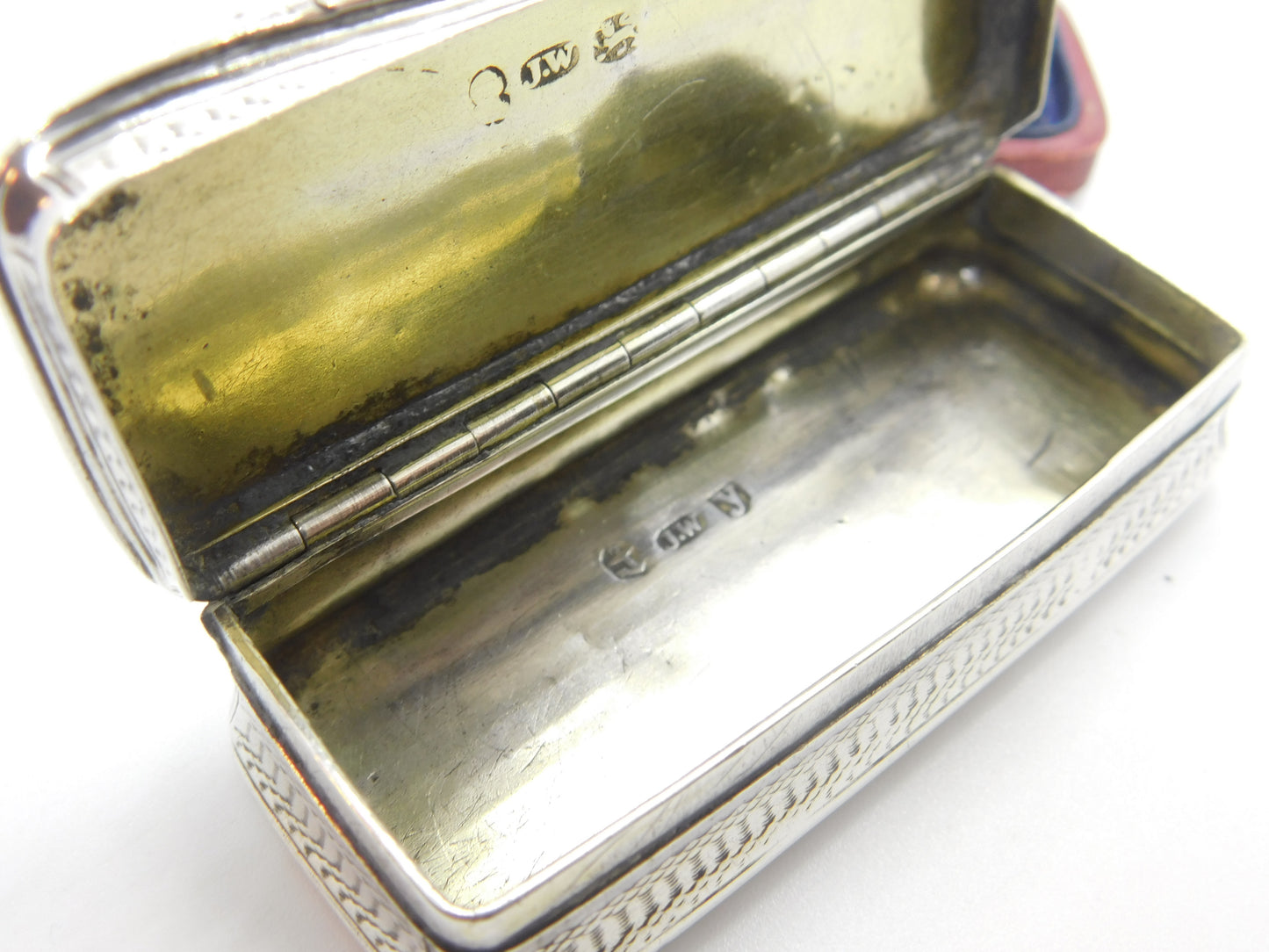 Georgian Sterling Silver Floral Pattern Snuff Box 1822 Birmingham Antique